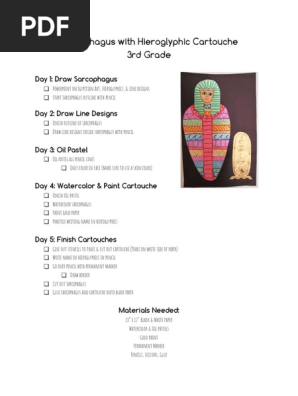 sarcophagus with hieroglyphic cartouche