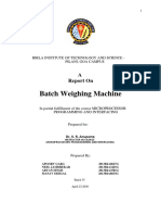 Batch Weighing Machine: A Report On