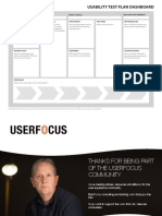 Usability Test Plan Dashboard: Author Contact Details Final Date For Comments