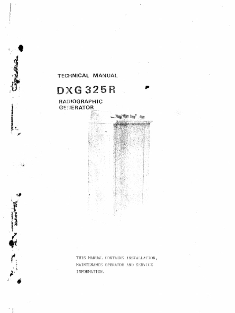 DongA DXG 325 XRay Service Manual PDF PDF