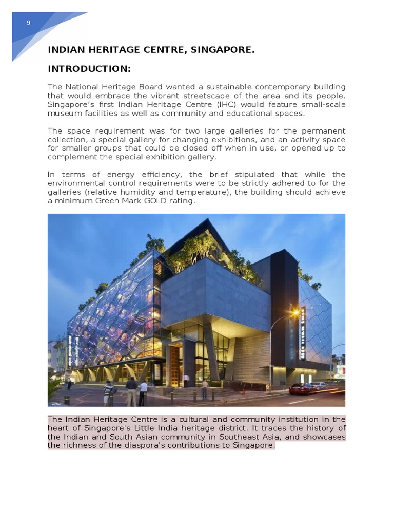 Indian Heritage Centre Singapore | PDF | Singapore | World
