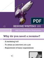 Resume Writing 101: HHS Career & Student Employment