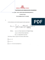 Department of Electronics and Communication Engineering Test Paper