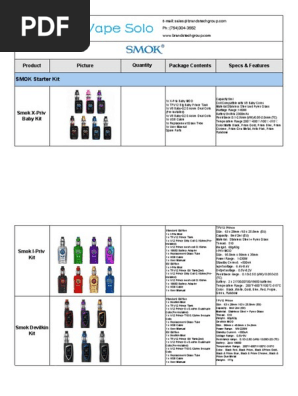 SMOK Starter Kit Overview and Specs | PDF