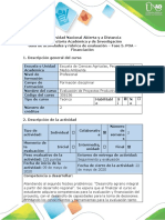 Guía de actividades y rúbrica de evaluación - Fase 5 - POA. Financiación