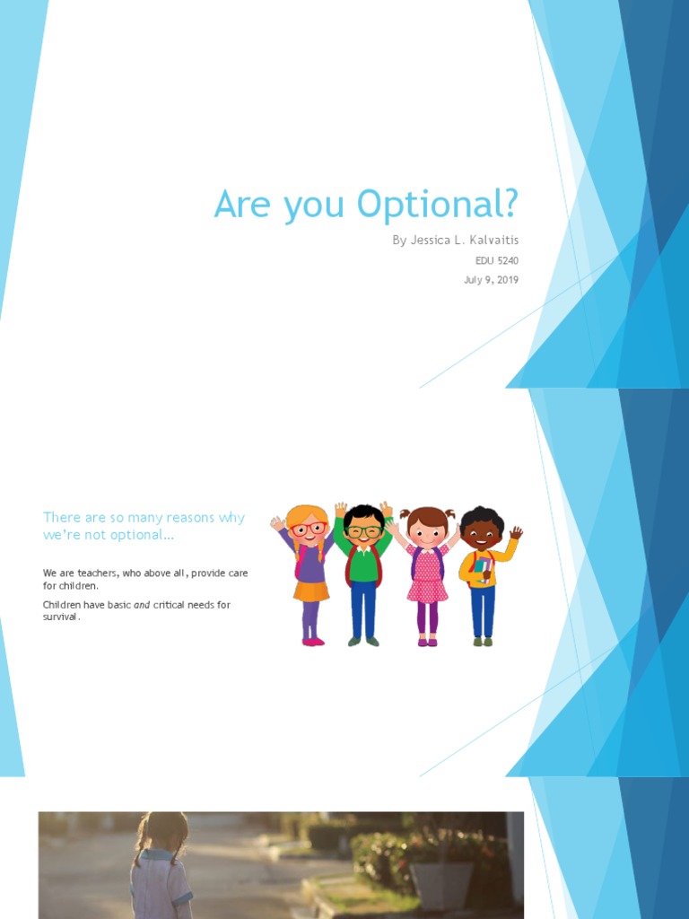 Are You Optional Presentation | PDF | Classroom | Curriculum