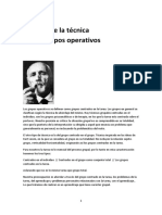 PichonRiviere - Historia de La Tecnica de Los Grupos Operativos