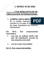 Contratos Mercantiles de Circulación Internacional