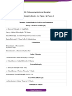 UPSC Philosophy Optional Booklist 1 PDF