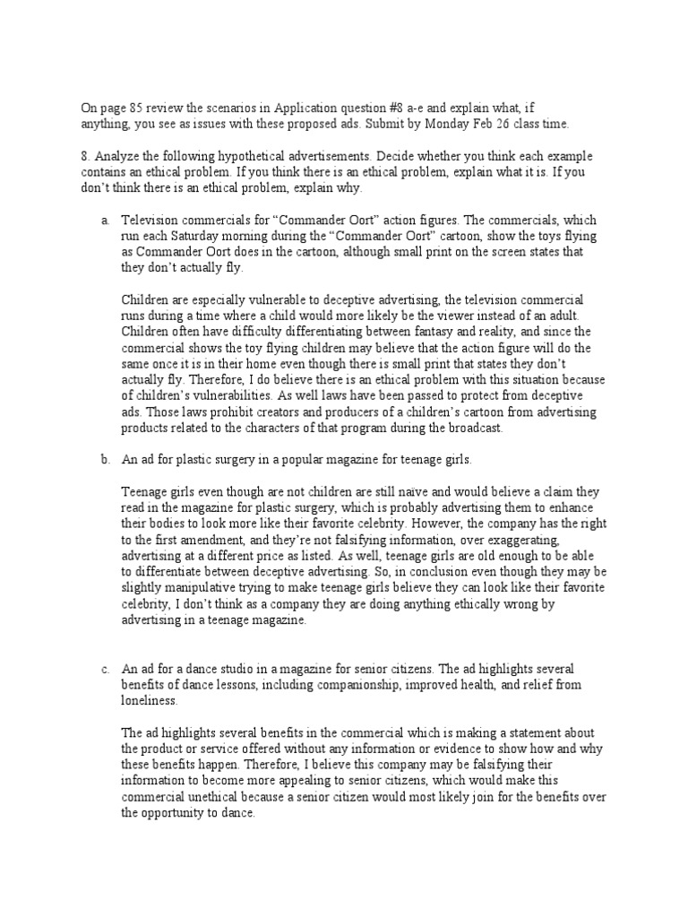 Assignment Three | Download Free PDF | Television Advertisement ...