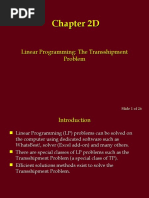 Introduction To LP - Transshipment Problem