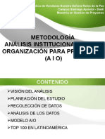 Análisis institucional y organización para proyectos Maestría en Gestión Honduras