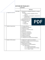 Temario Estudio de Trabajo I PDF