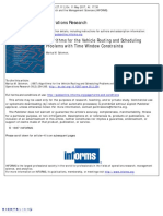 Algorithms For The Vehicle Routing and Scheduling Problems With Time Window Constraints