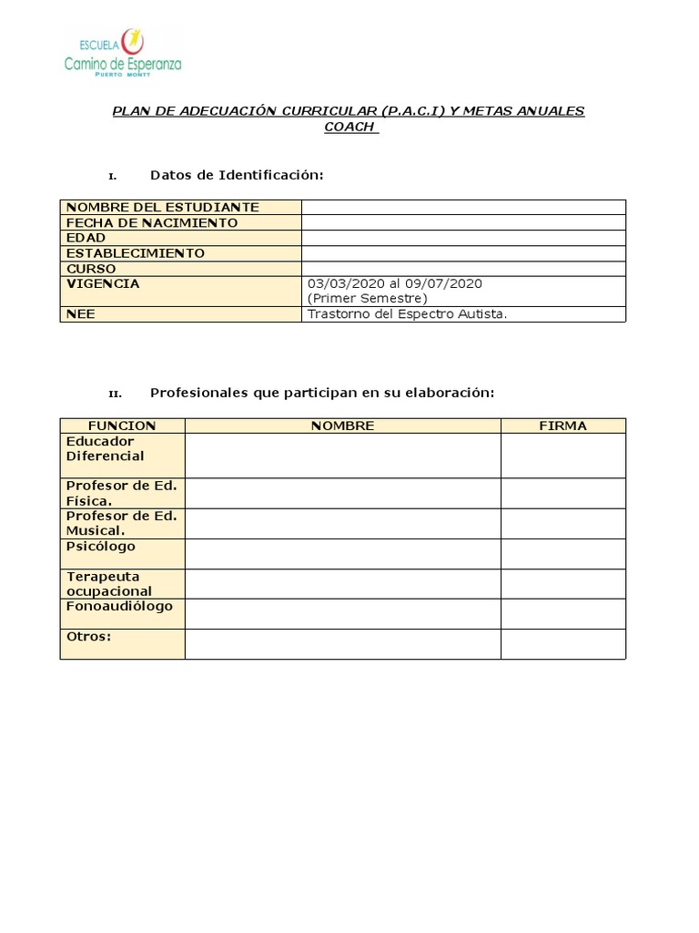 Modelo Paci | PDF | Evaluación | Aprendizaje