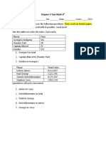 Chapter 5 Math Test