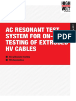 Ac Resonant Test System For On-Site Testing of Extruded HV Cables