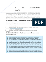 Ejercicicios de Iniciacion de Mecanografia