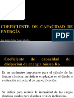 Coeficiente Capacidad Disipación Energía