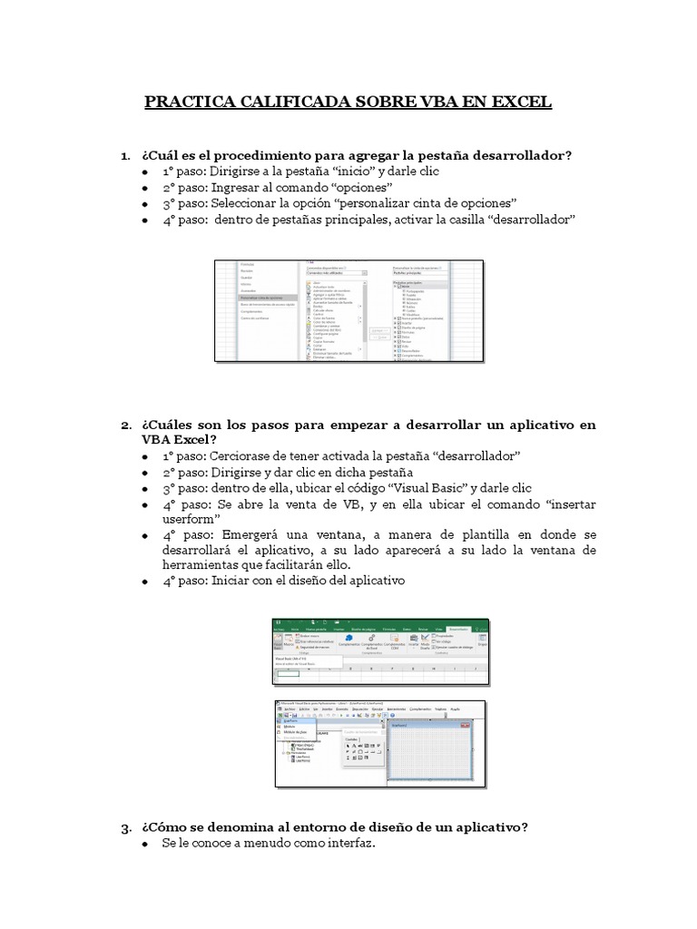 Practica Calificada Sobre Vba en Excel (Callupe) | PDF | Visual Basic ...