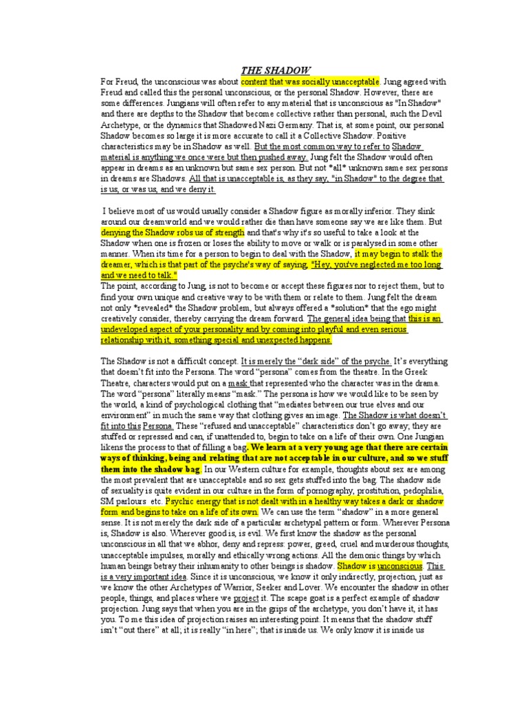 Understanding Jung's Shadow Concept | PDF | Shadow (Psychology) | Carl Jung