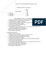 Formula para Pan Bolillo.