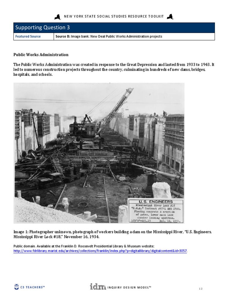 Supporting Question 3: Public Works Administration | Download Free PDF ...