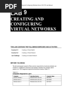 Creating and Configuring Virtual Networks: MOAC 70-410 - Installing and Configuring Windows Server 2012 R2 Lab Manual