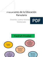 Precursores de La Educación Parvularia