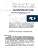 Análise Da Influência Da Inovação e Indústria 4.0 No Crescimento Economico Brasileiro Frente Aos Brics PDF