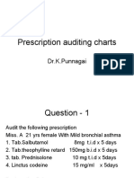Prescription auditing charts optimized