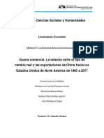 Guerra Comercial China Estados Unidos Tipo de Cambio Economatrico Cuevas Carro Luis Alberto UAM-X