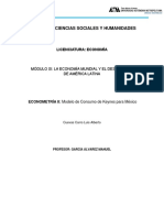 Modelo Econometrico de Consumo en Carne de Keynes para México Cuevas Carro Luis Alberto