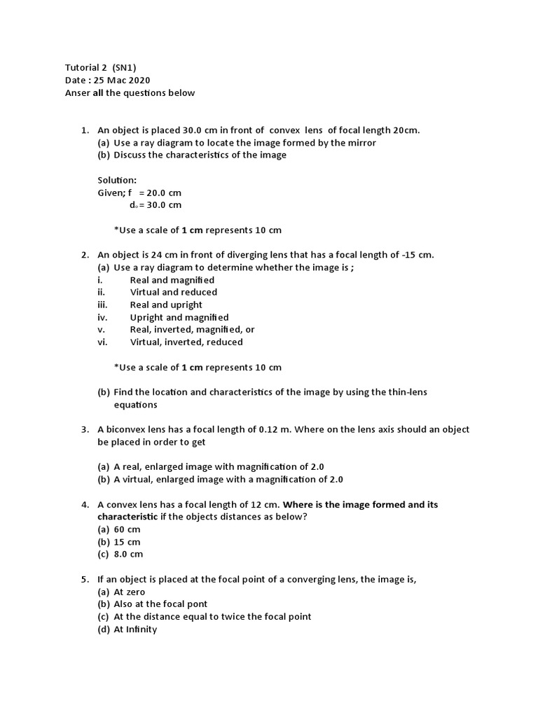 Lens and Mirror Image Formation Guide | PDF