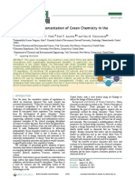 Barriers To The Implementation of Green Chemistry in The United States