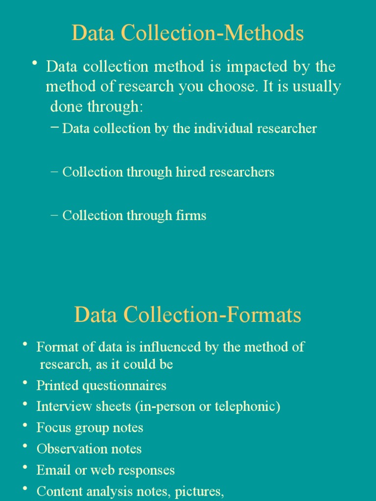 Data CollectionMethods PDF Data Analysis Teaching Mathematics