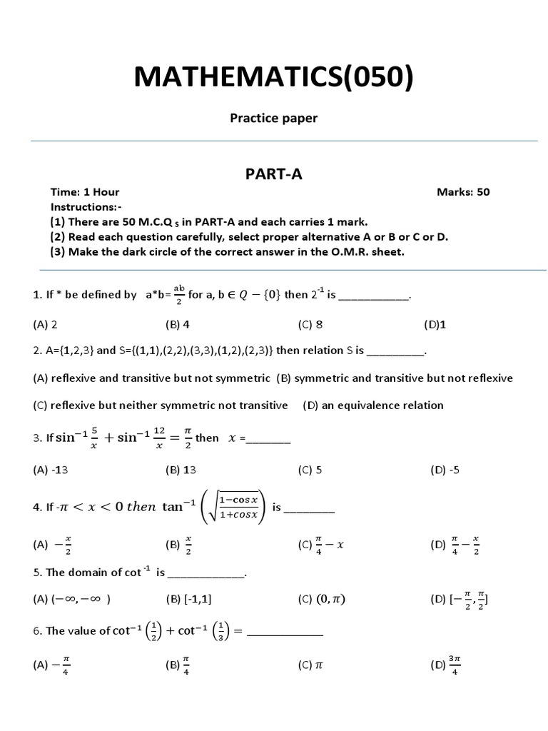 12 Prelim Exam Practice | PDF | Teaching Mathematics | Mathematical ...