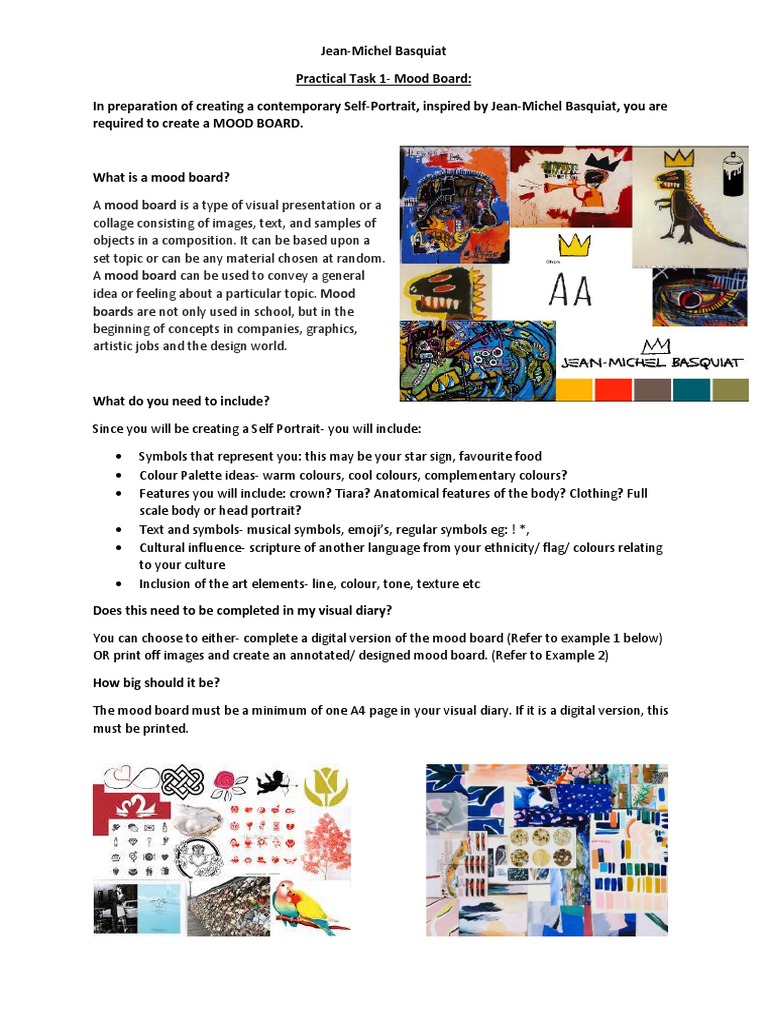 Mood Board Handout | PDF | Self-Improvement