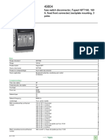 Product Data Sheet: Fuse Switch Disconnector, Fupact ISFT160, 160 A, Fixed Front Connected, Backplate Mounting, 3 Poles