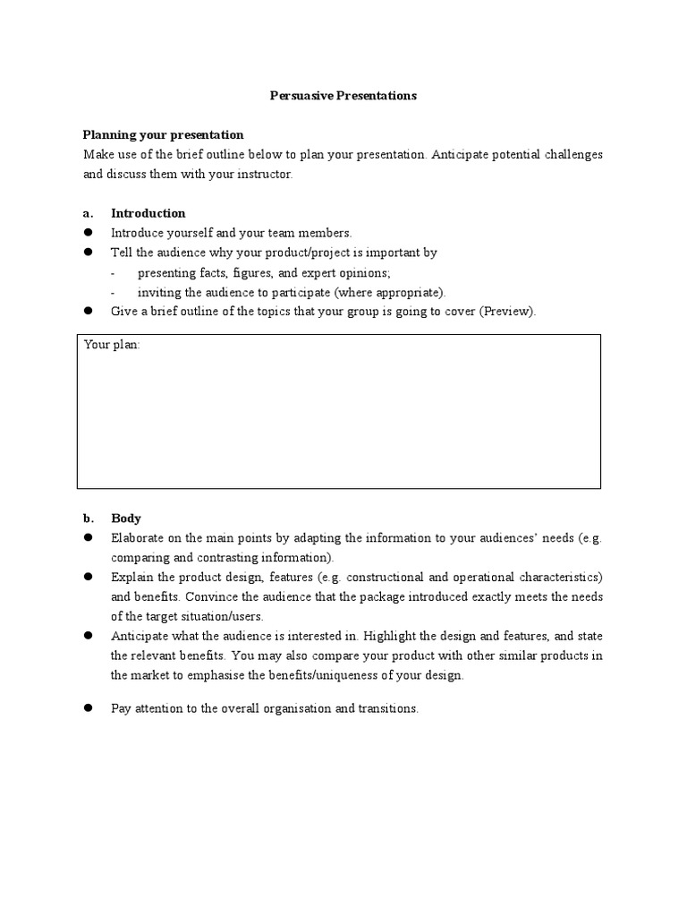 Effective Presentation Planning Guide | PDF | Communication | Semiotics