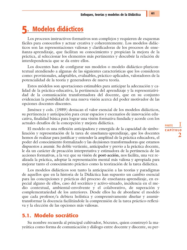 Modelos Didácticos en Educación | PDF | Maestros | Aprendizaje