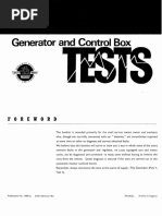 Lucas Generator and Control Box Tests