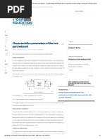 Characteristics Parameters of The Two Port Network: Stumbleupon 1