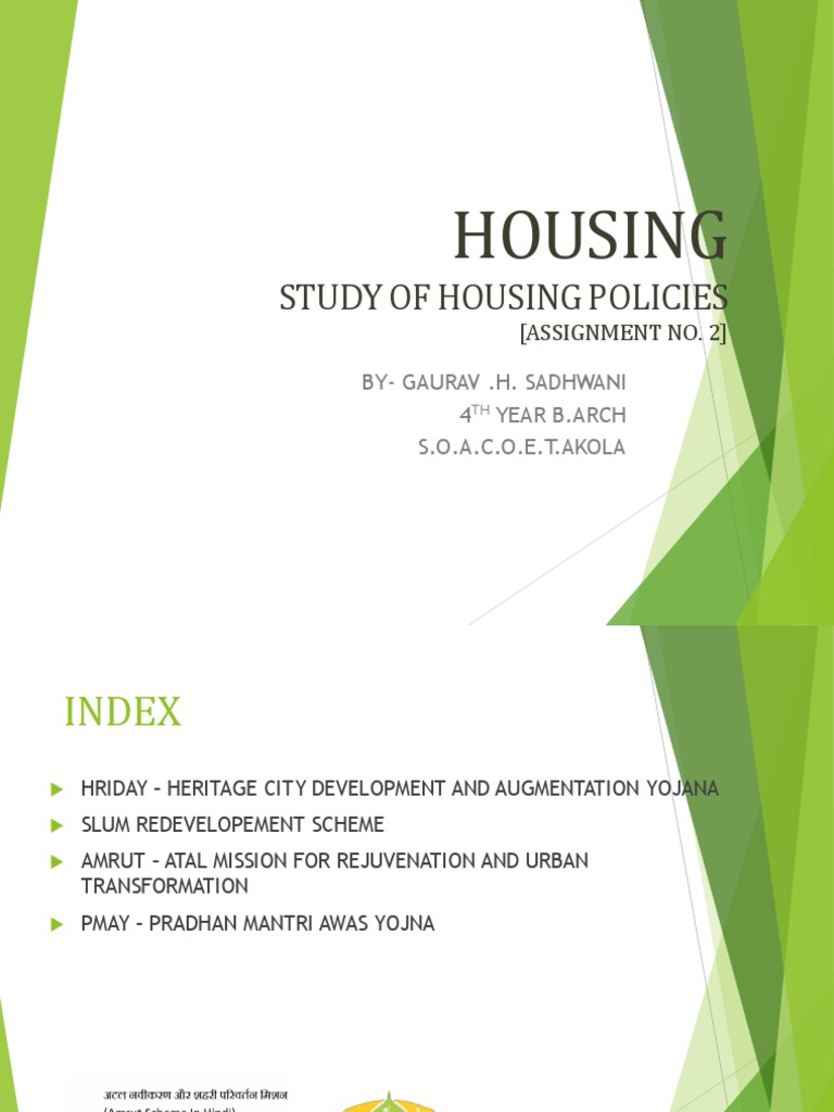 Housing Assignment 2 Pdf Pdf Urban Planning Economy Of India