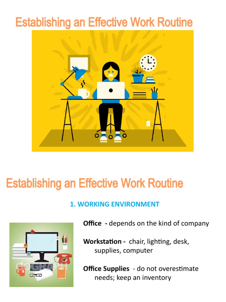 Establishing Effective Work Routine | PDF | Procrastination ...