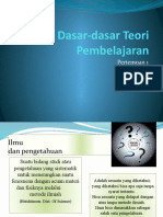 Dasar-Dasar Teori Pembelajaran