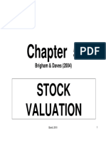 Chapter 5 STOCK VALUATION. Brigham & Daves (2004) Bandi