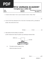 Surya Varsani Academy: Fortnightly Test - 1 JUNE, 2020