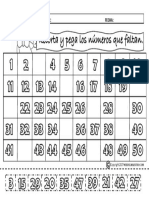 Completar Números Del 1 Al 50 PDF