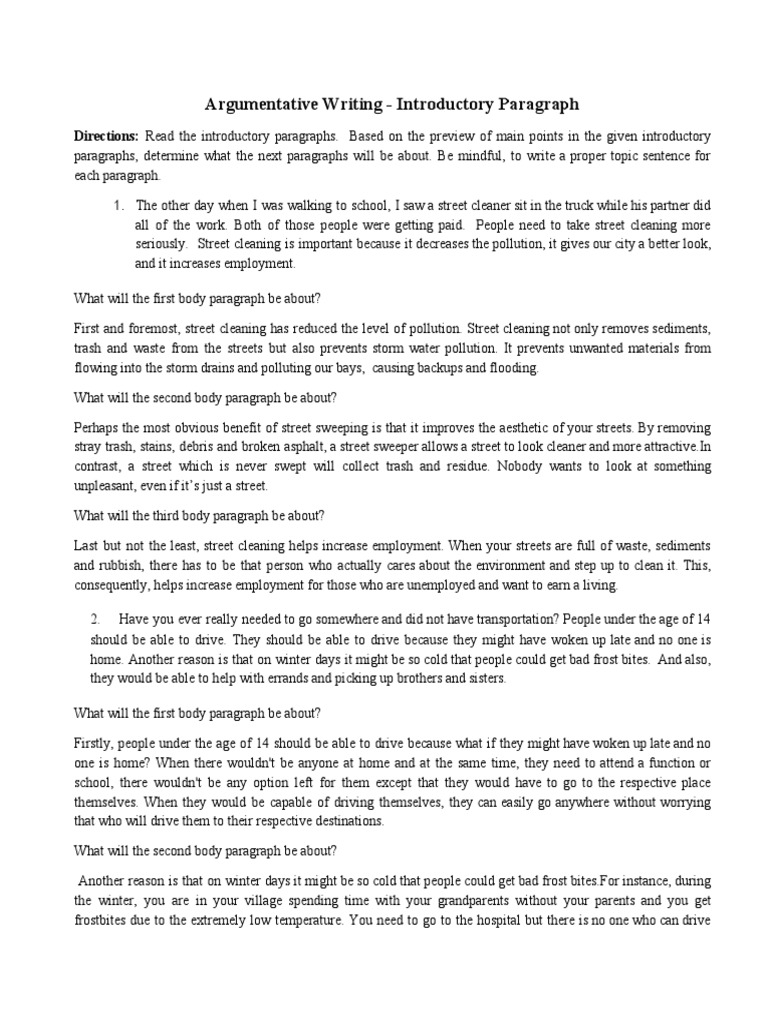 Help me write a introduction paragraph. How To Write Introduction